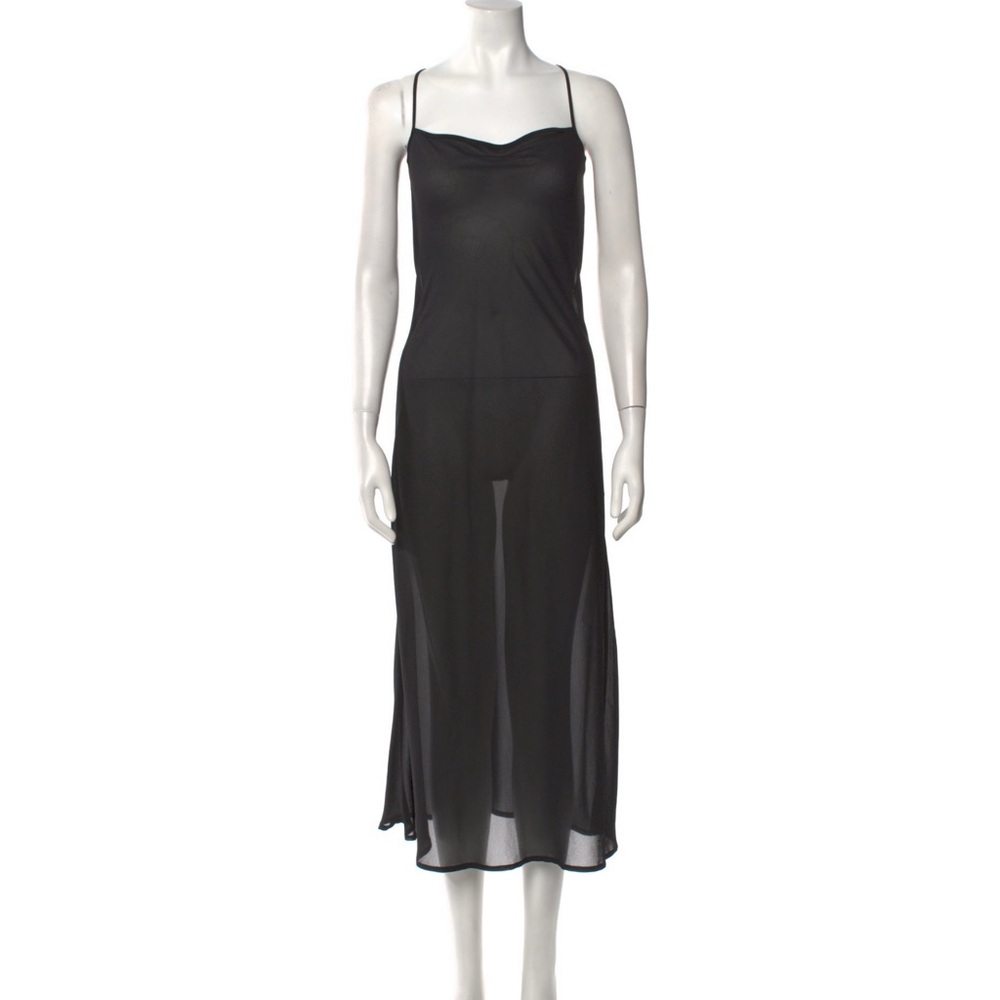 RED Valentino Sheer Square Neck Dress